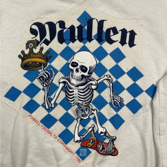 Vtg 1986 Bones Brigade Powell Peralta Rodney Mullen Skeleton Graphic Sweatshirt - Picture 3 of 16